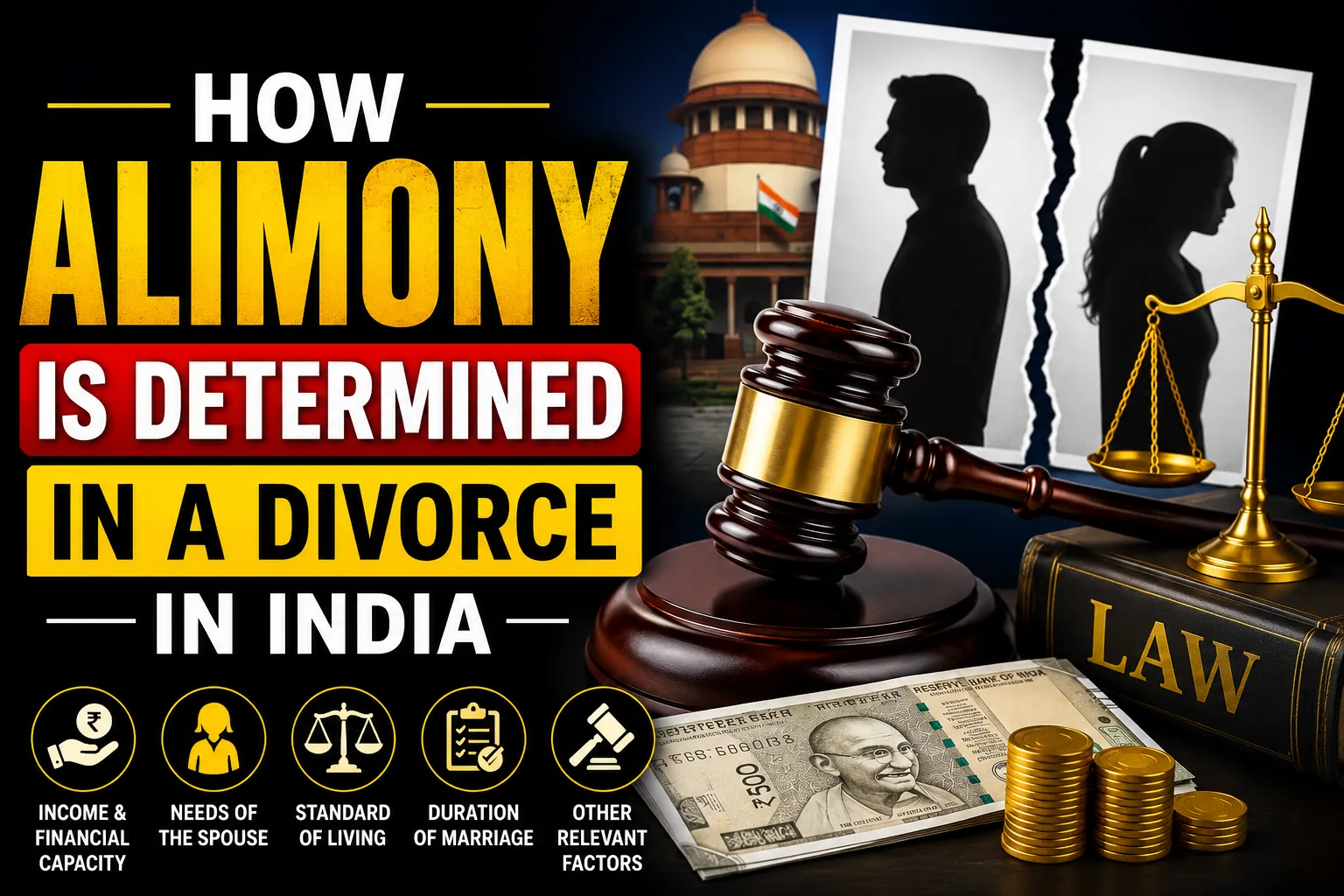 How Alimony is Determined in a Divorce in India